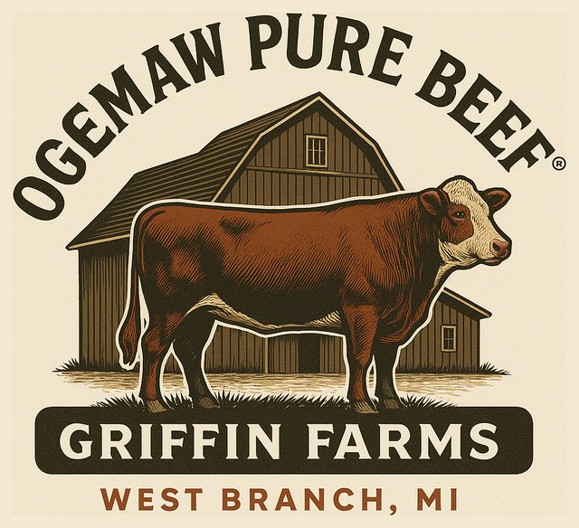 Ogemaw Pure Beef, Griffin Farms, West Branch MI badge